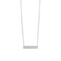Sterling silver necklace with polished engraveable bar