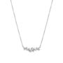 Rhodium-plated sterling silver necklace with branch and pearl detail