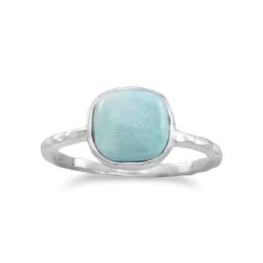 Cushion Cut Turquoise Sterling Silver Ring