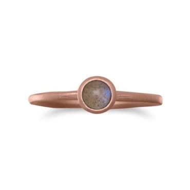 Moonstone 14kt Rose Gold Plated sterling silver ring