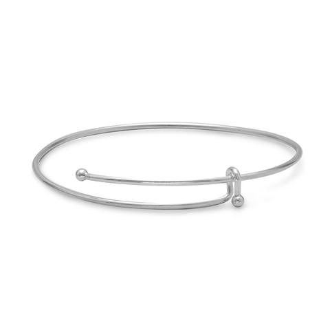 Sterling silver adjustable bracelet single hook