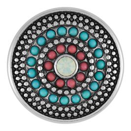 This snap from Ginger Snaps© features concentric circles of blue and coral colored stones