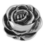 Silver toned rose snap by Ginger Snaps©