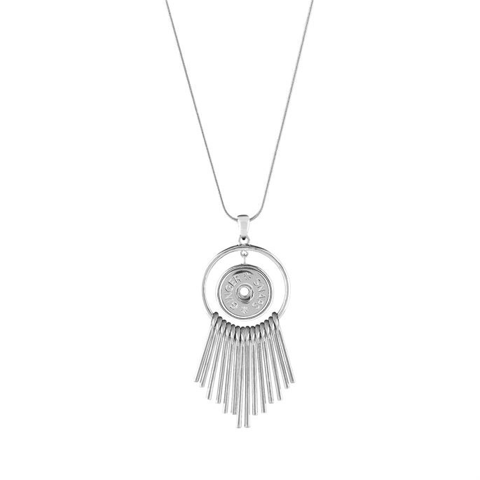 Metal fringe dangles from the Ginger Snaps Stealth pendant necklace