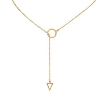 Triangle Sterling Silver Lariat Necklace