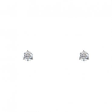 14Kt White Gold 3 Prong Natural Diamond Stud Earrings 0.10Ct... 