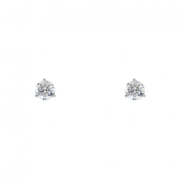 14Kt White Gold 3 Prong Natural Diamond Stud Earrings 0.20CT... 