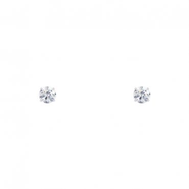 14Kt White Gold 4 Prong Natural Diamond Stud Earrings 0.10Ct... 