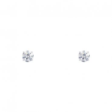 14Kt White Gold 4 Prong Natural Diamond Stud Earrings 0.15Ct... 