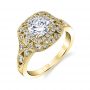 A vintage style yellow gold diamond engagement ring from the Sylvie Collection