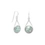 Sterling silver tear drop Roman glass earrings