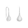 Polished sterling silver rain drop earrings