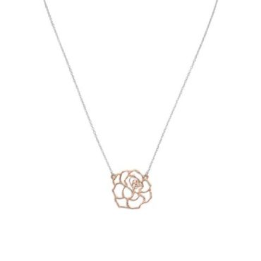 Two-Tone Rose Necklace