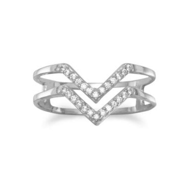 Double “V” Sterling Silver Ring
